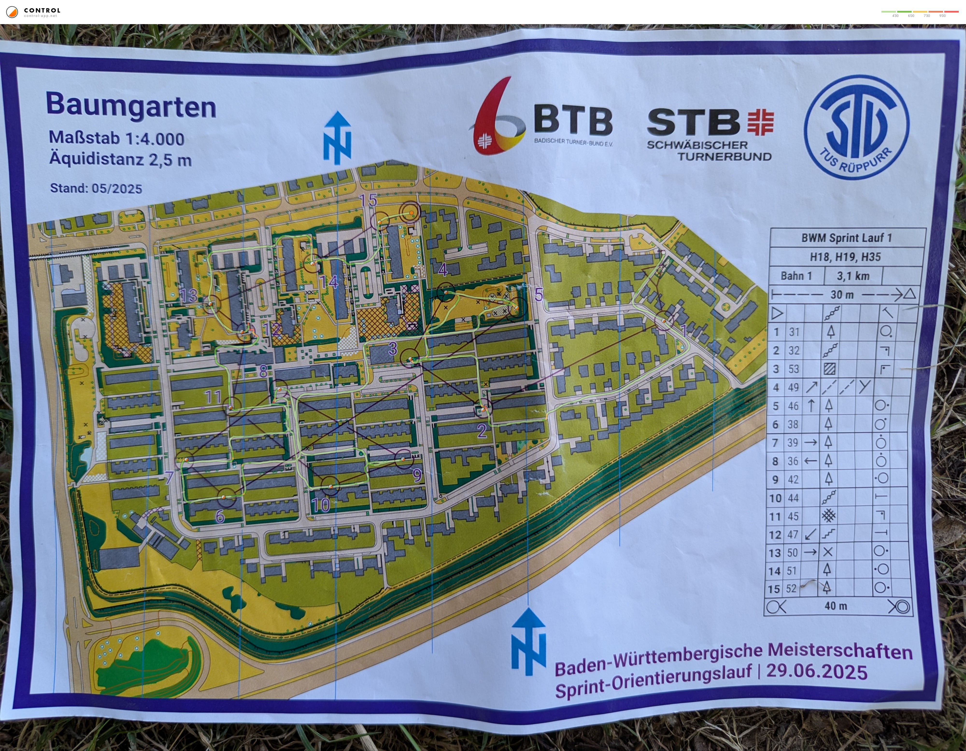 BWM Sprint-OL Lauf 1 (29/06/2025)
