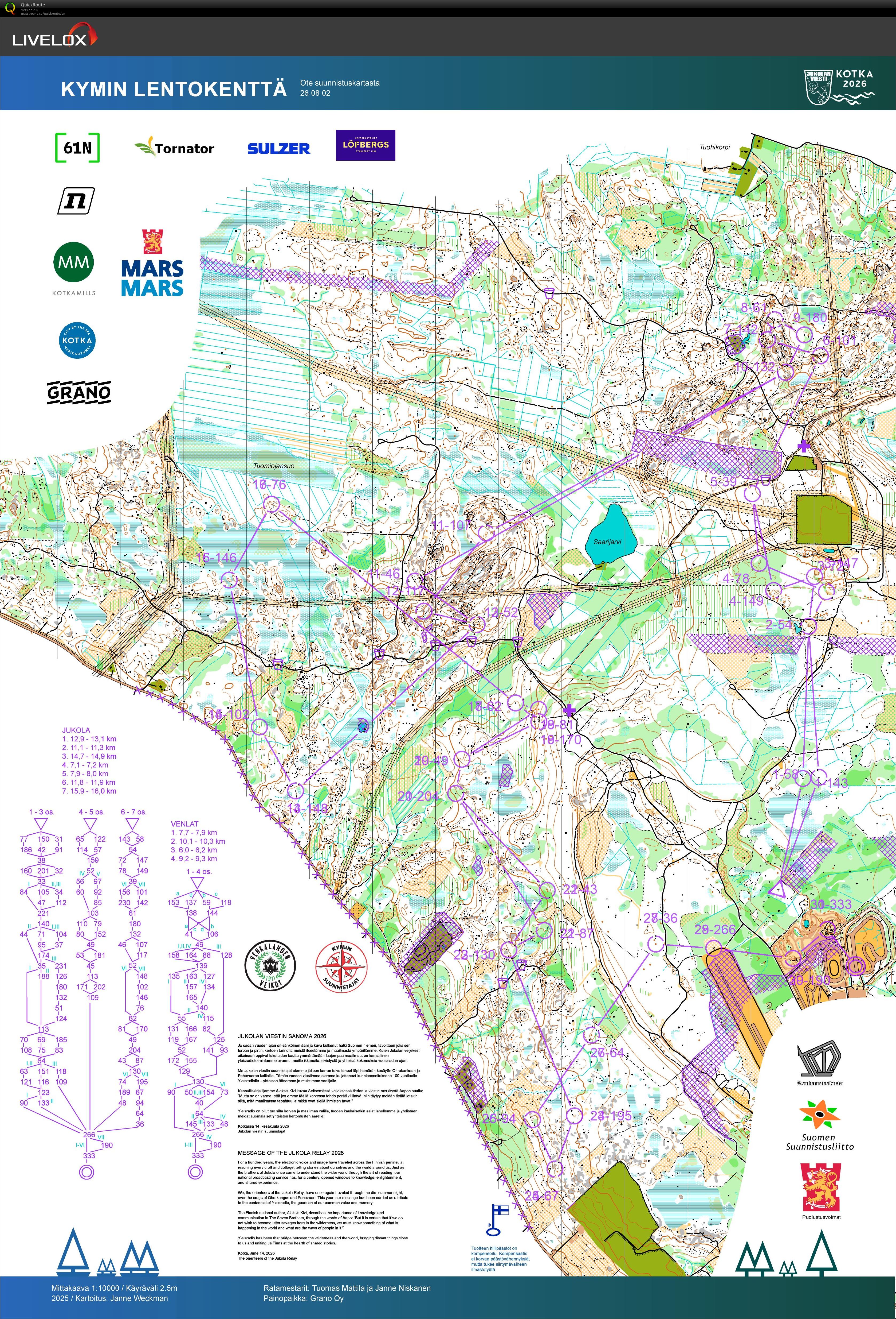 Kotka Jukola 2026 - leg 7 (14/06/2026)